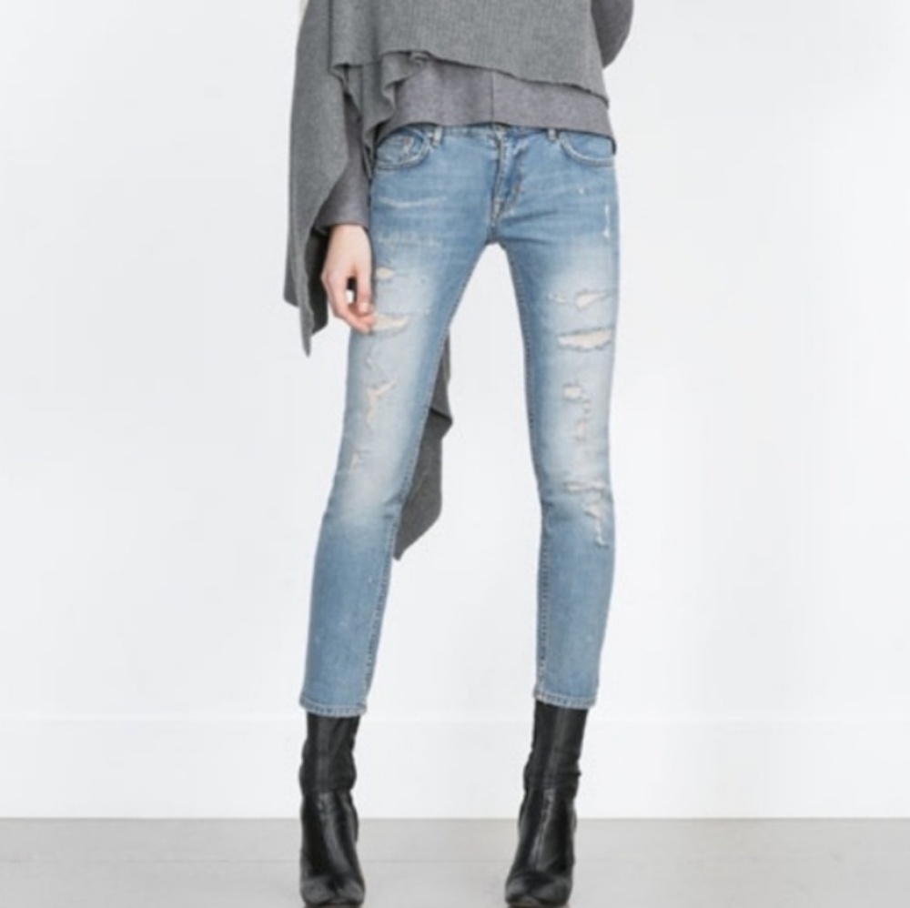 Zara relaxed fit cigarette jean